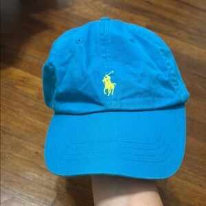 Polo by Ralph Lauren Blue Cap with Yellow Logo